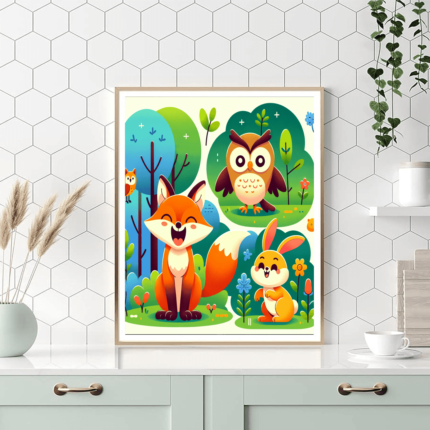 Funny Forest Friends Number Painting