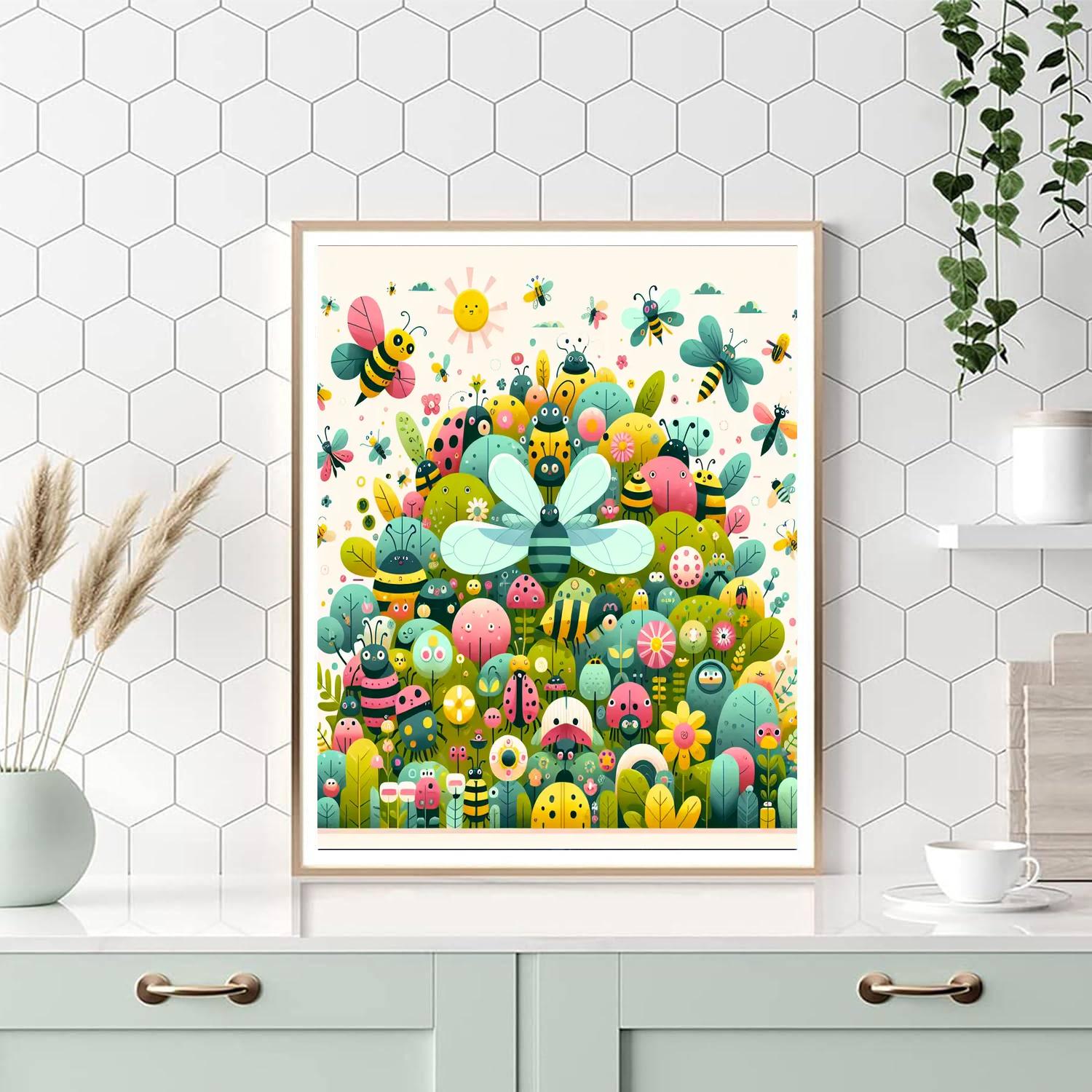 Busy Bug Town Painting Number Kit