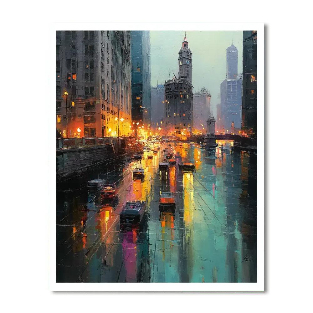 Claude Monet Inspired Metropolis Reflections  Paint By Number