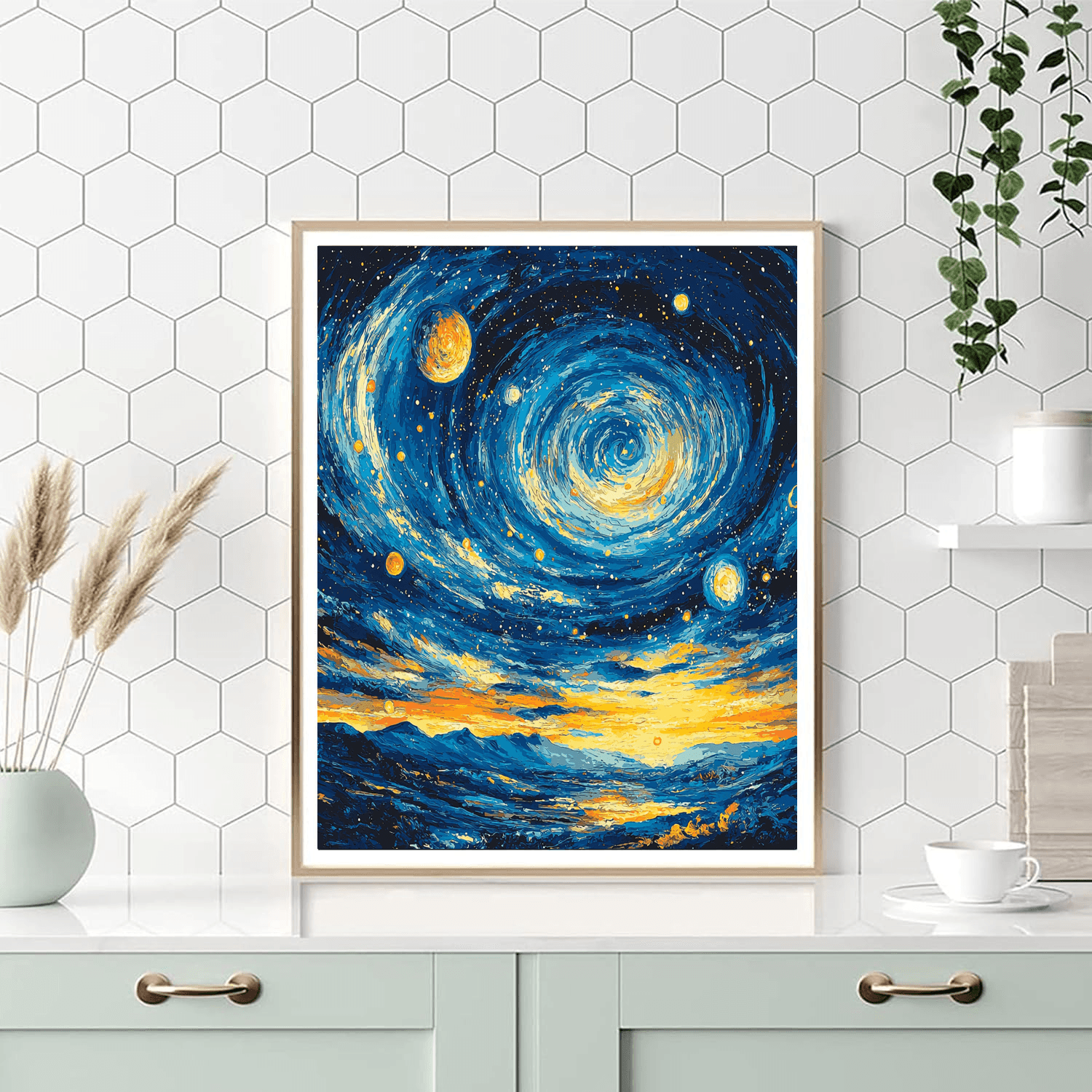 Vincent Van Gogh Inspired Cosmic Adventure  Numbered Painting Kits