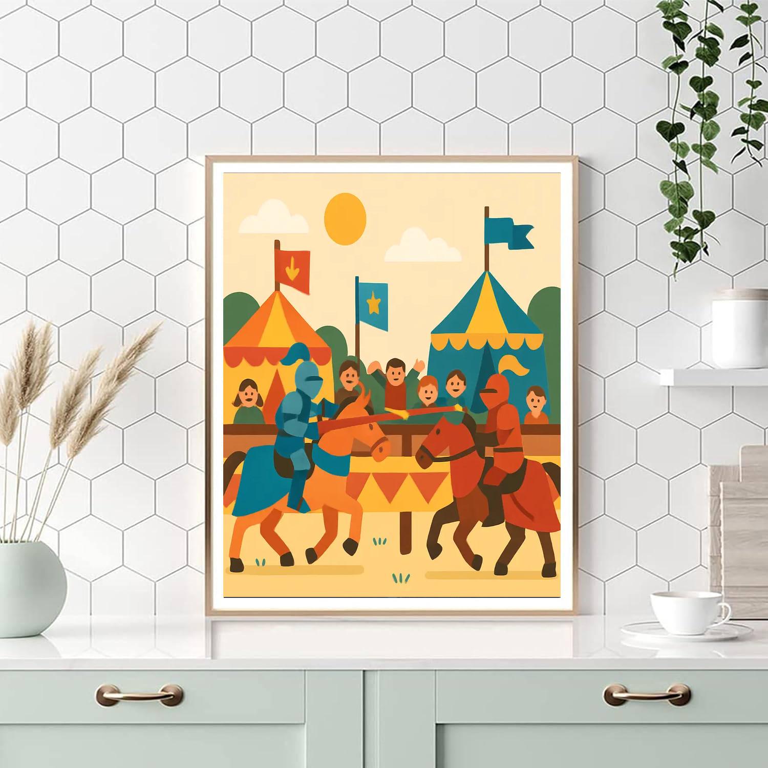 Historic Knights' Tournament Painting By Numbers Kit