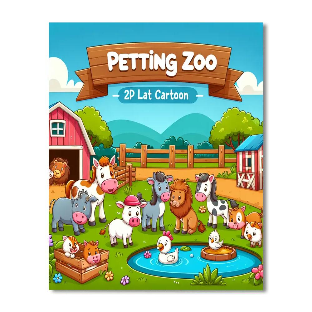 Petting Zoo Fun Day Numbered Painting Kits
