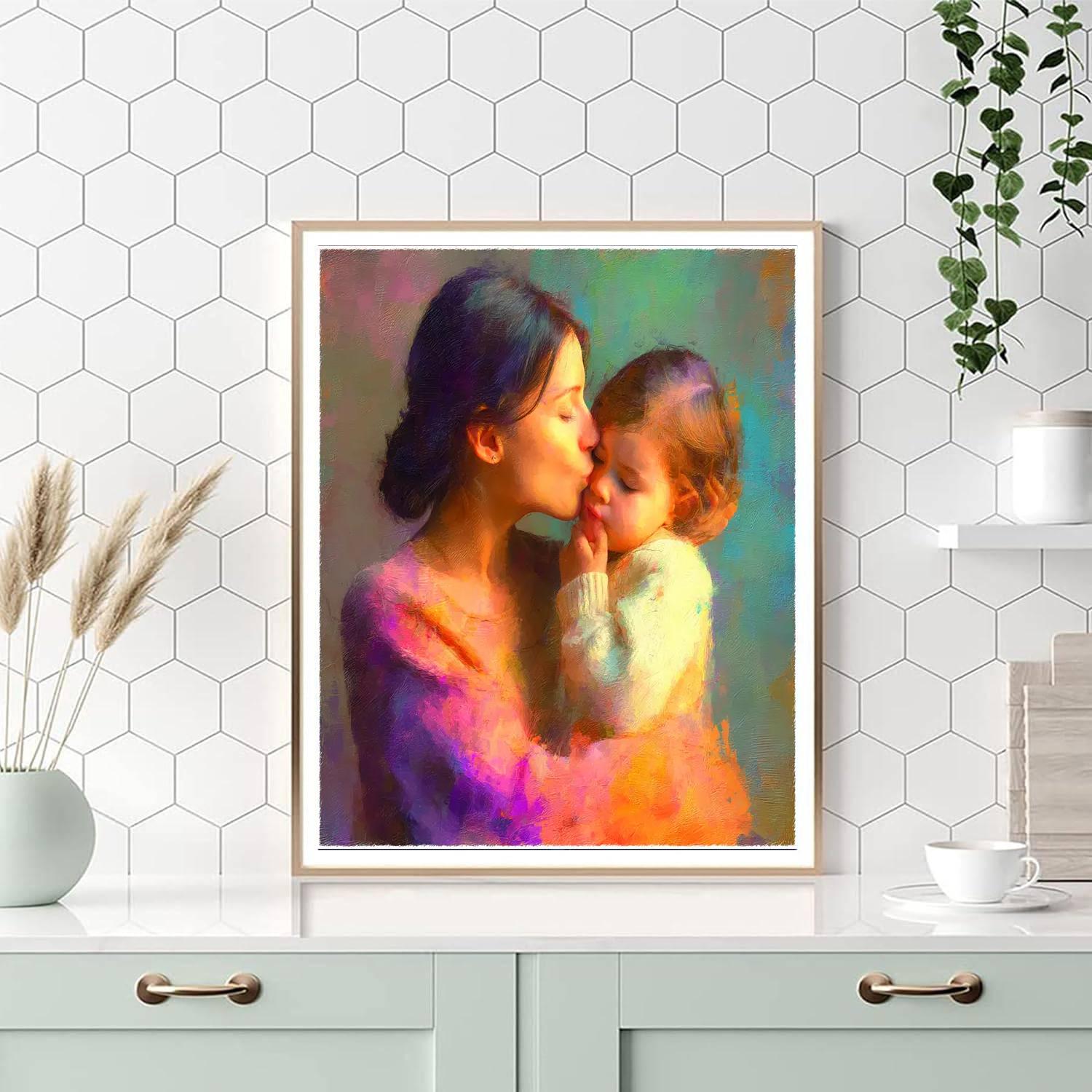 A Mother's Loving Touch Painting Number Kit