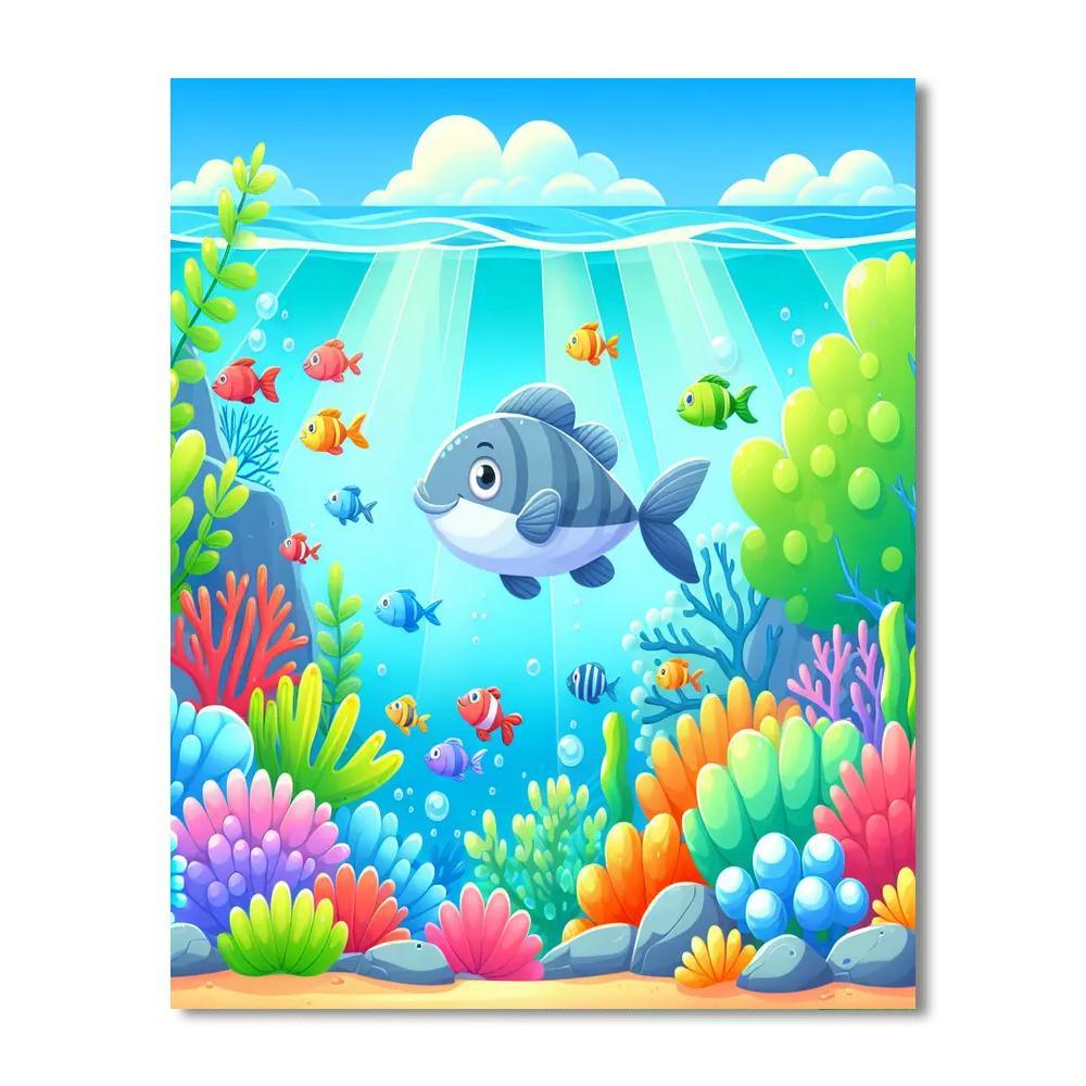 Bright Ocean Paradise Paint By Number