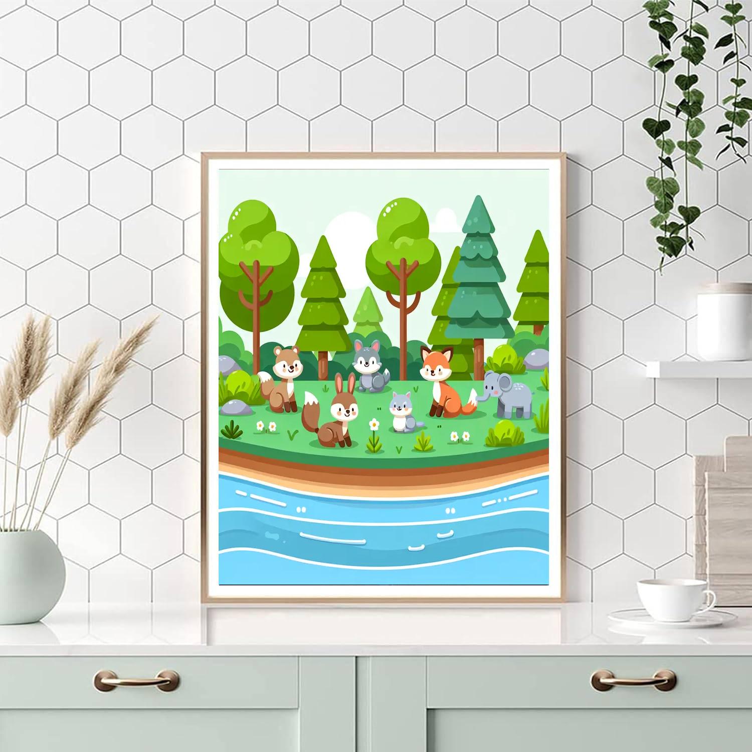Riverbank Rendezvous Paint By Numbers Art