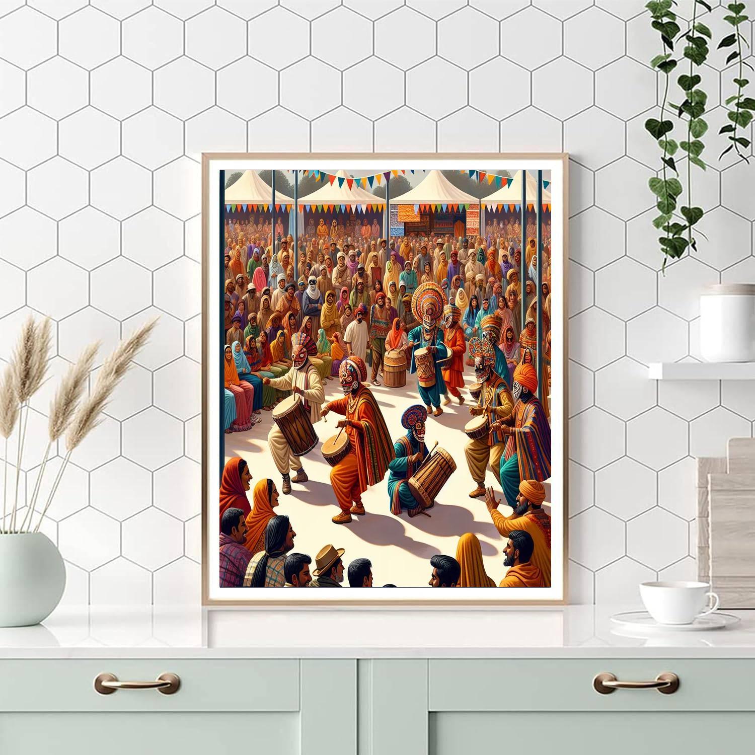 Festima Mask Festival - Burkina Faso Painting By Numbers Kit