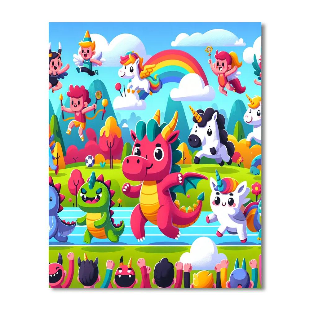 Fun Fantasy Sports Numbered Painting Kits