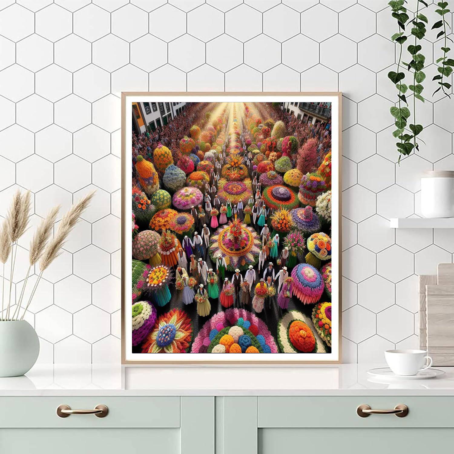 Flower Festival - Madeira Numbered Painting Kits