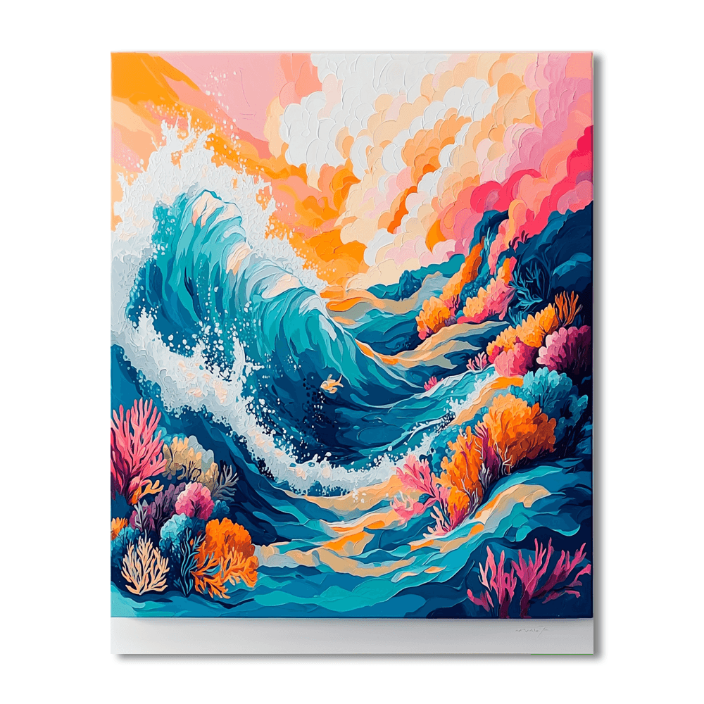 William Turner Inspired Majestic Coral Reef  Paint By Color