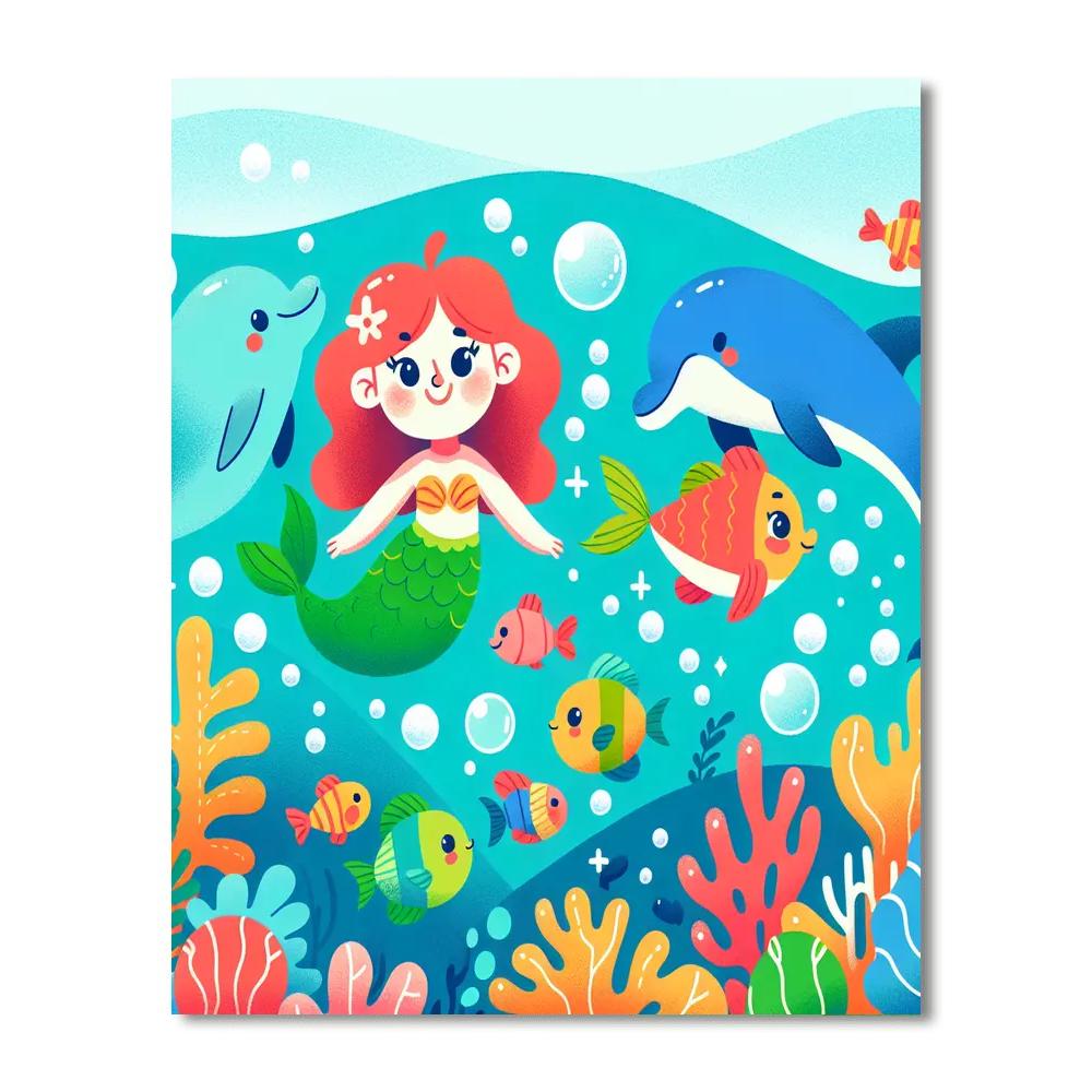 Magical Sea Creatures Painting Number Kit