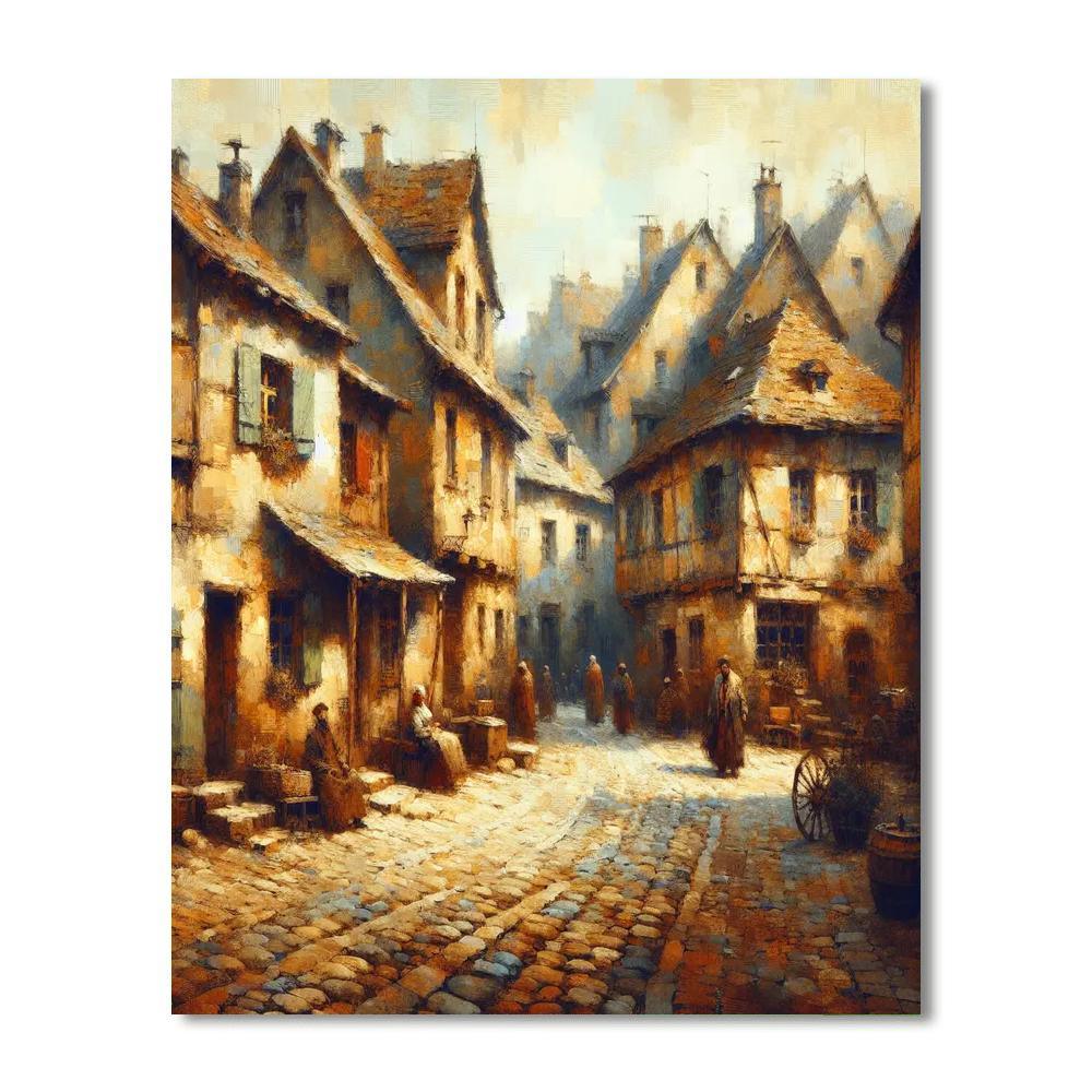Charming Old Town Stroll Paint By Number