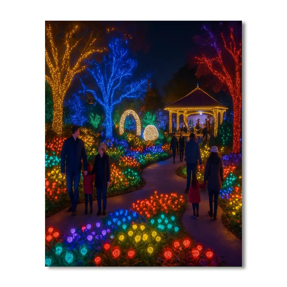 Luminations At The Dallas Arboretum Painting By Numbers Kit