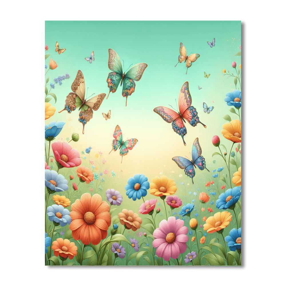 Elegant Butterfly Symphony Paint By Color