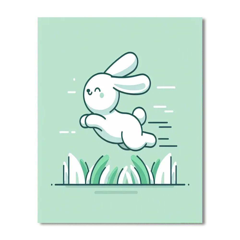 Rascally Rabbit Run Number Painting