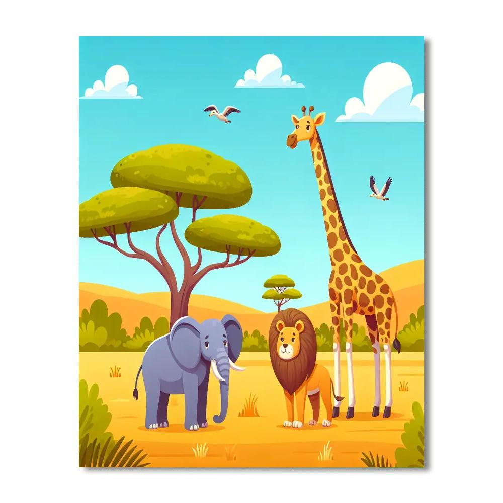 Safari Wonders DIY Paint By Numbers