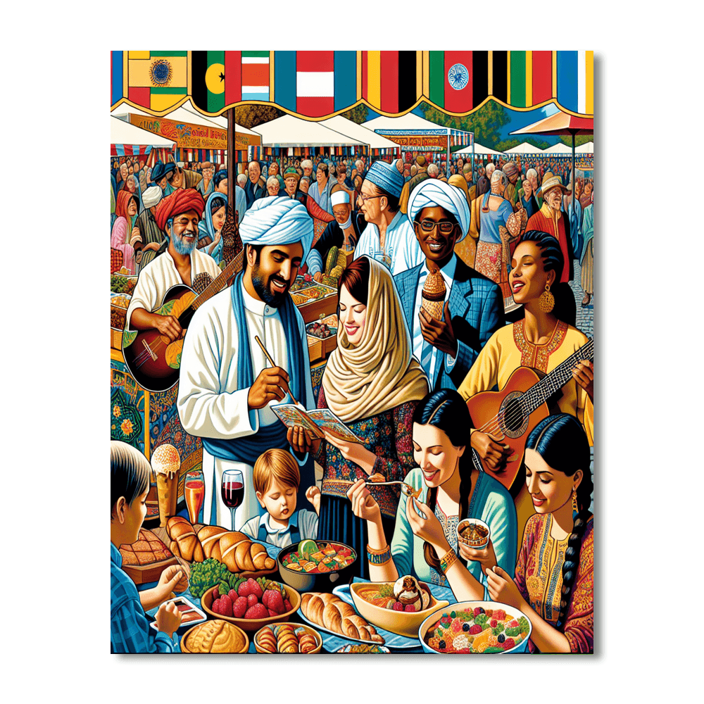 Epcot International Food & Wine Festival - Usa DIY Paint By Numbers