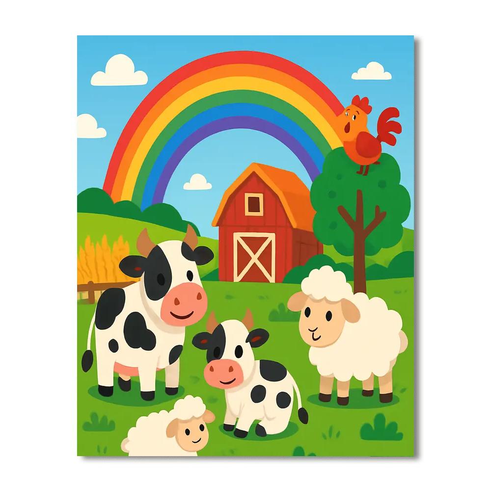 Sunny Rainbow Farm DIY Paint By Numbers