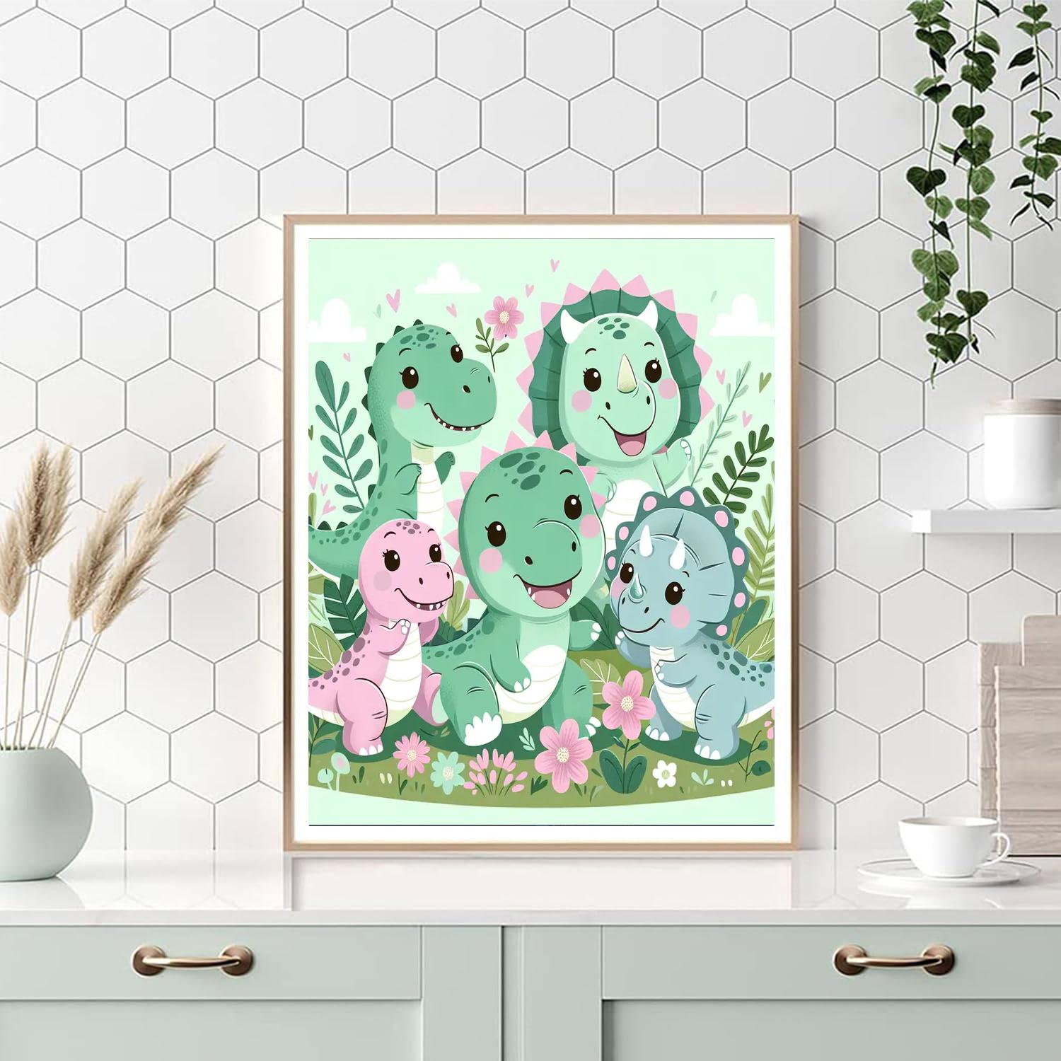 Cuddly Baby Dinosaurs Painting By Numbers Kit