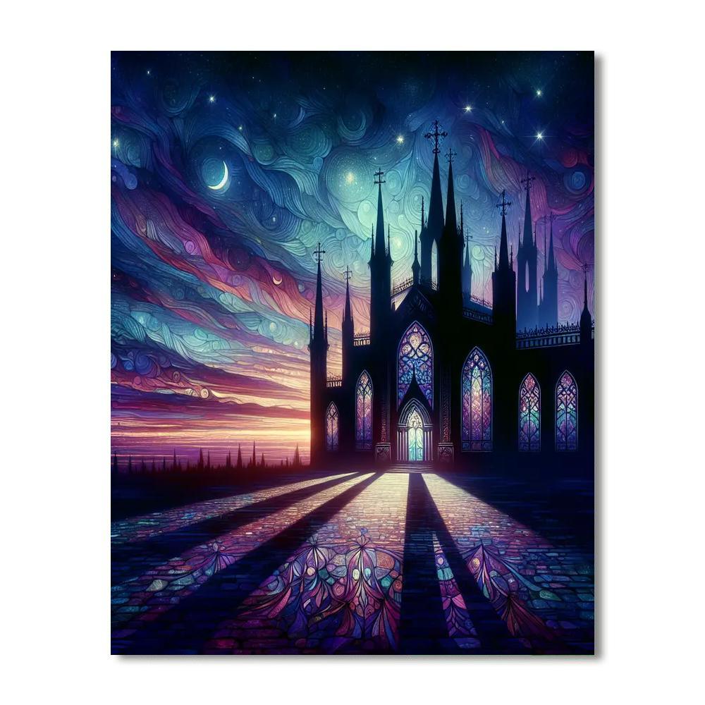 Gothic Evening Tranquility Paint By Numbers Art
