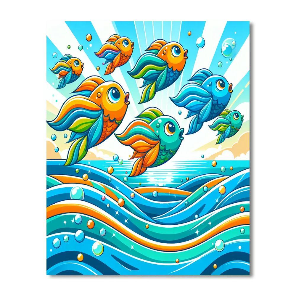 Flying Fish Paint By Numbers Art