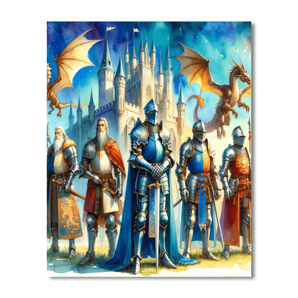 Royal Dragon Knights Paint By Color