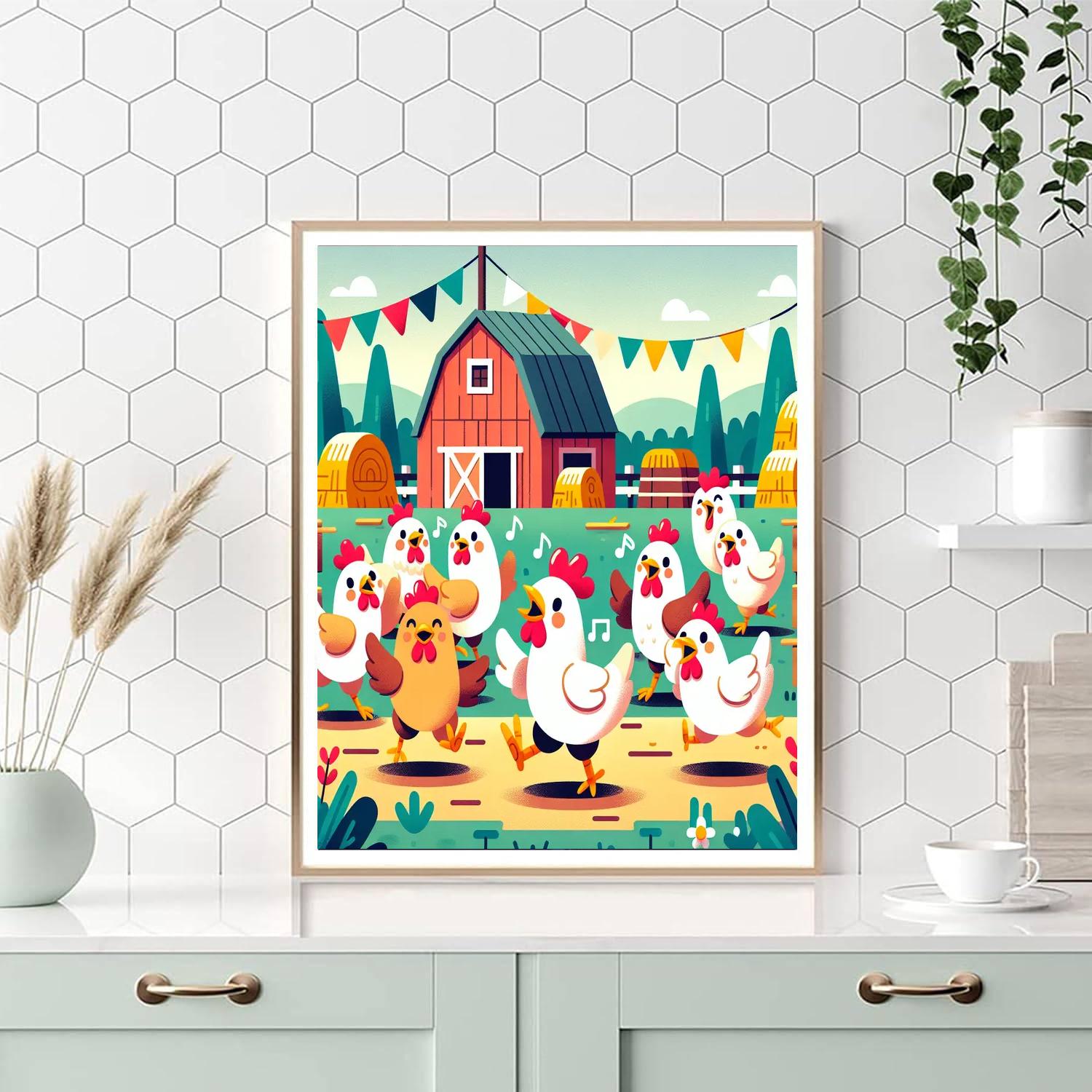 Chirpy Chickens’ Festival Painting By Numbers Kit