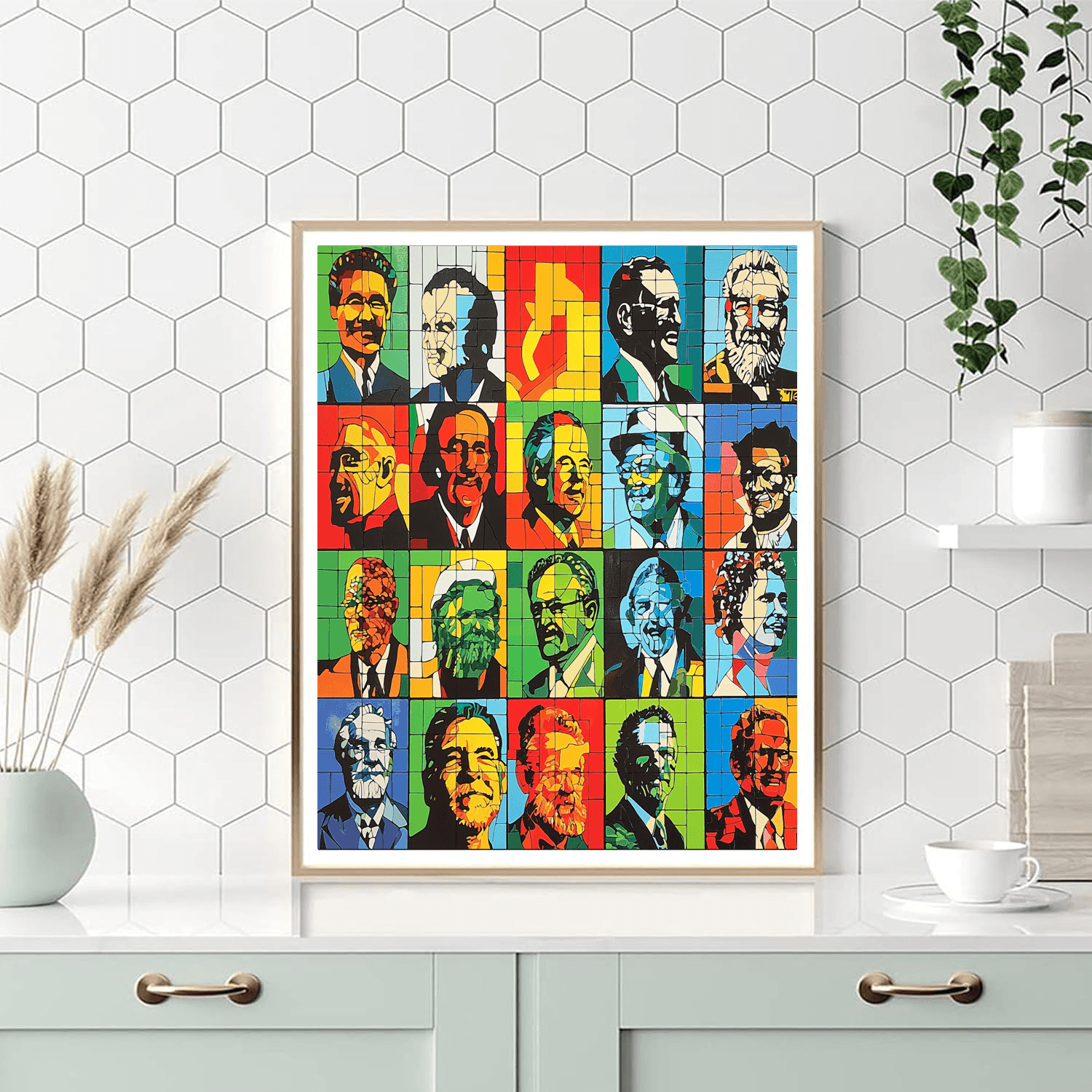 Keith Haring Inspired Historical Figure Montage  Painting By Numbers Kit