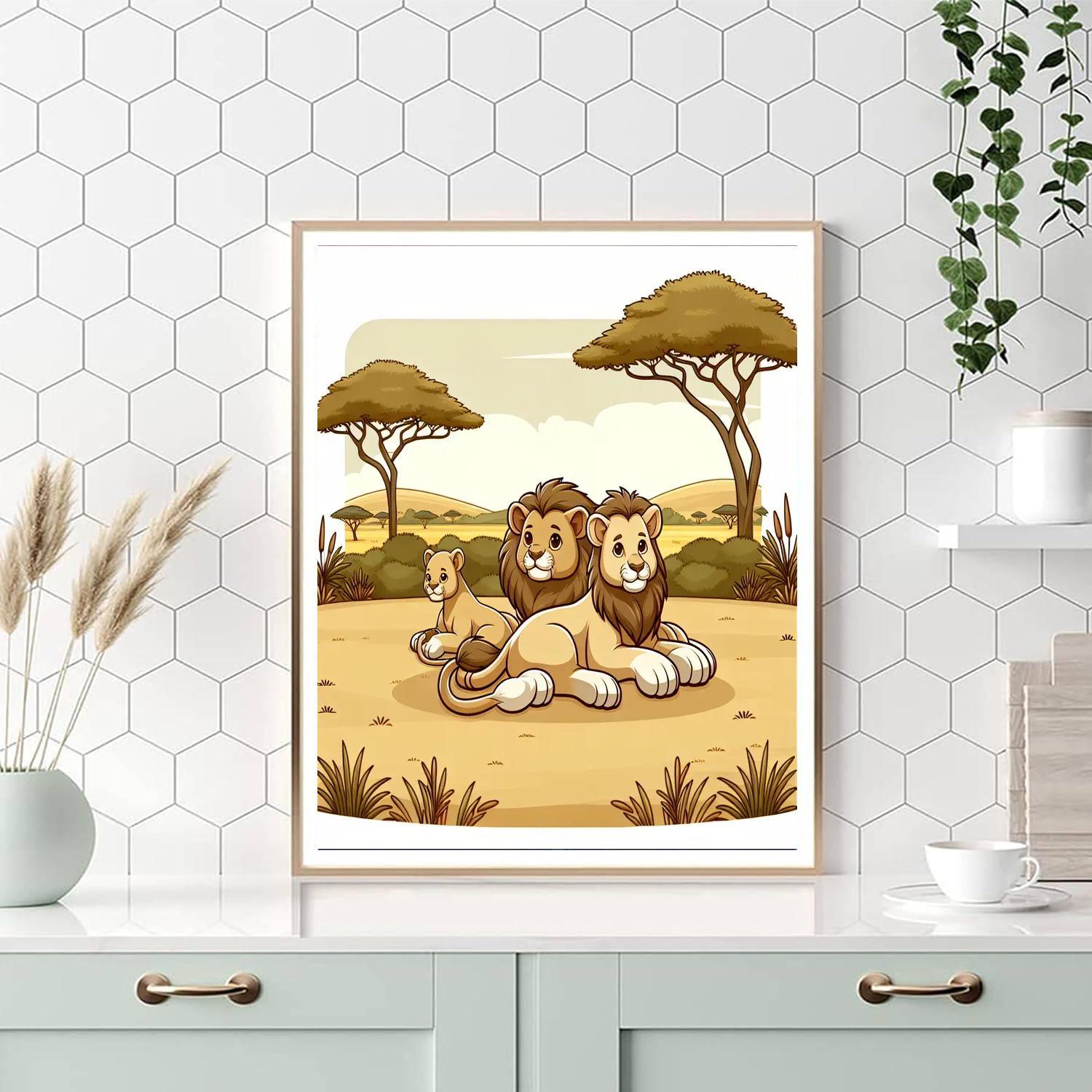 Lively Lion Safari Paint By Numbers Kits