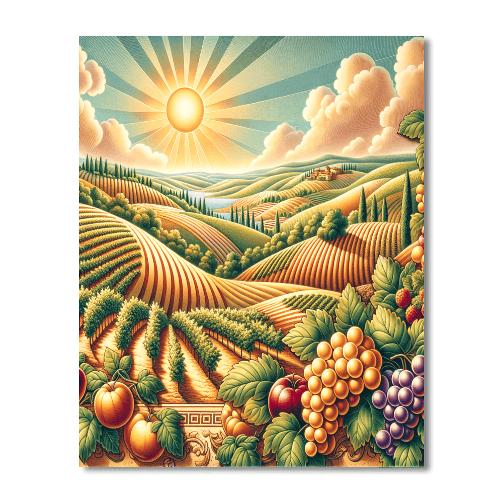 Italian Countryside Charm Numbered Painting Kits
