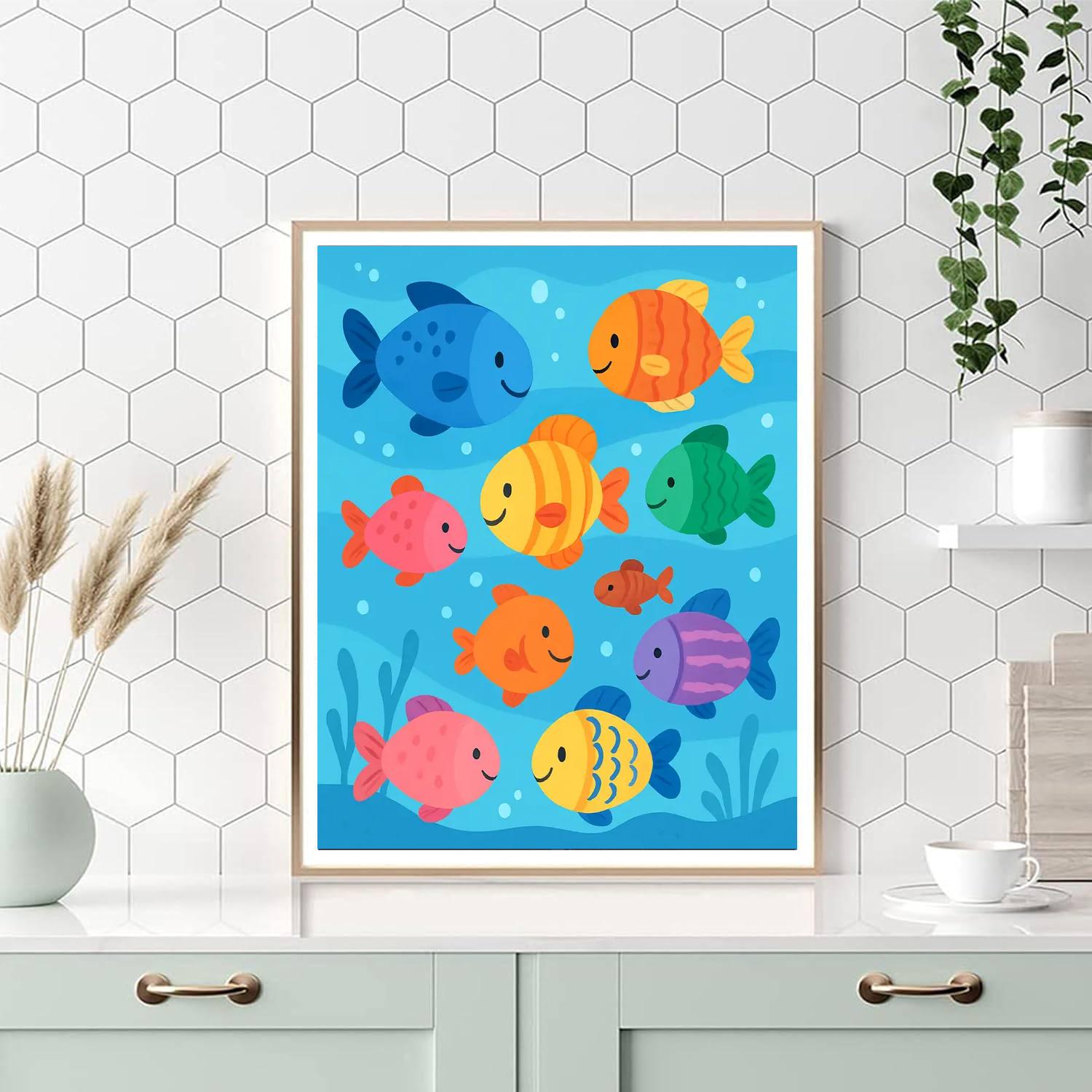 Fancy Fish Parade Painting By Numbers Kit