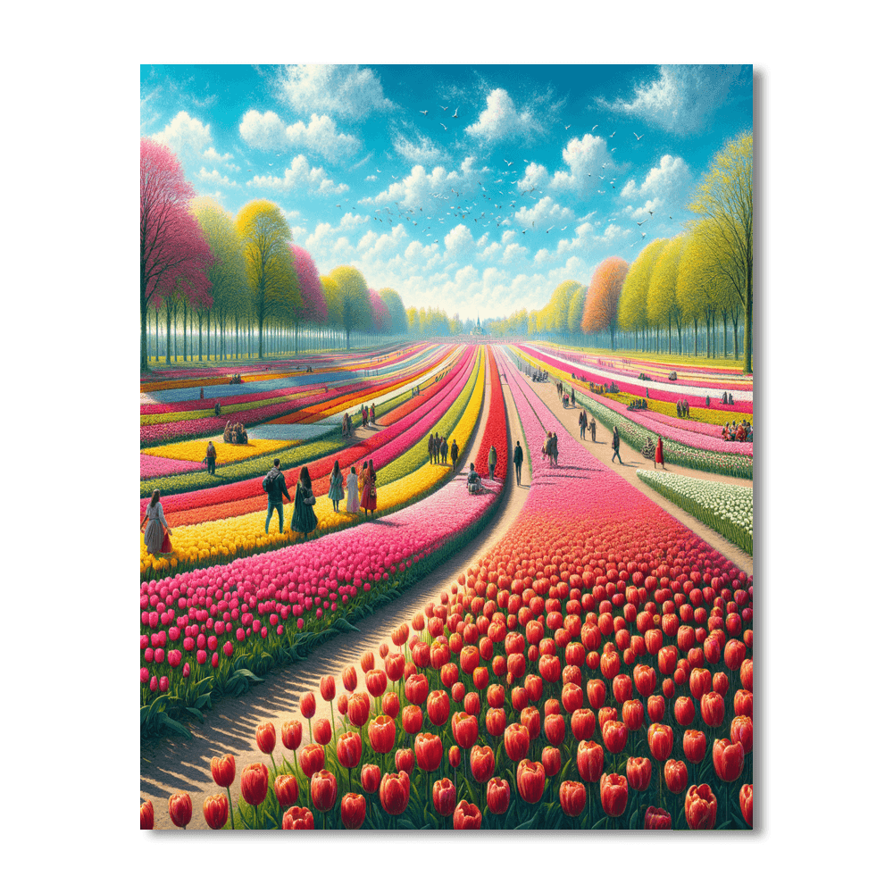 Tulip Festival - Keukenhof Painting By Numbers Kit