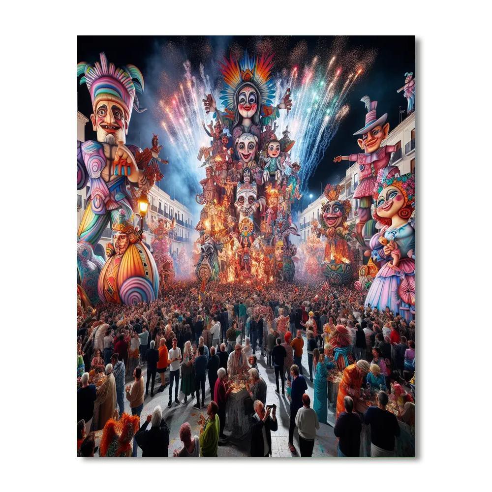 Las Fallas Festival Paint By Numbers Art