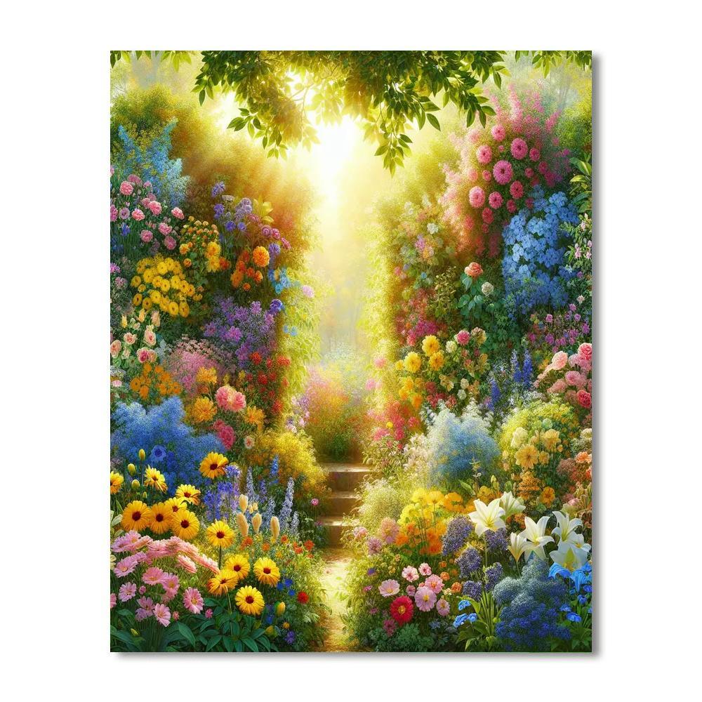 Summer Garden Delight Painting Number Kit