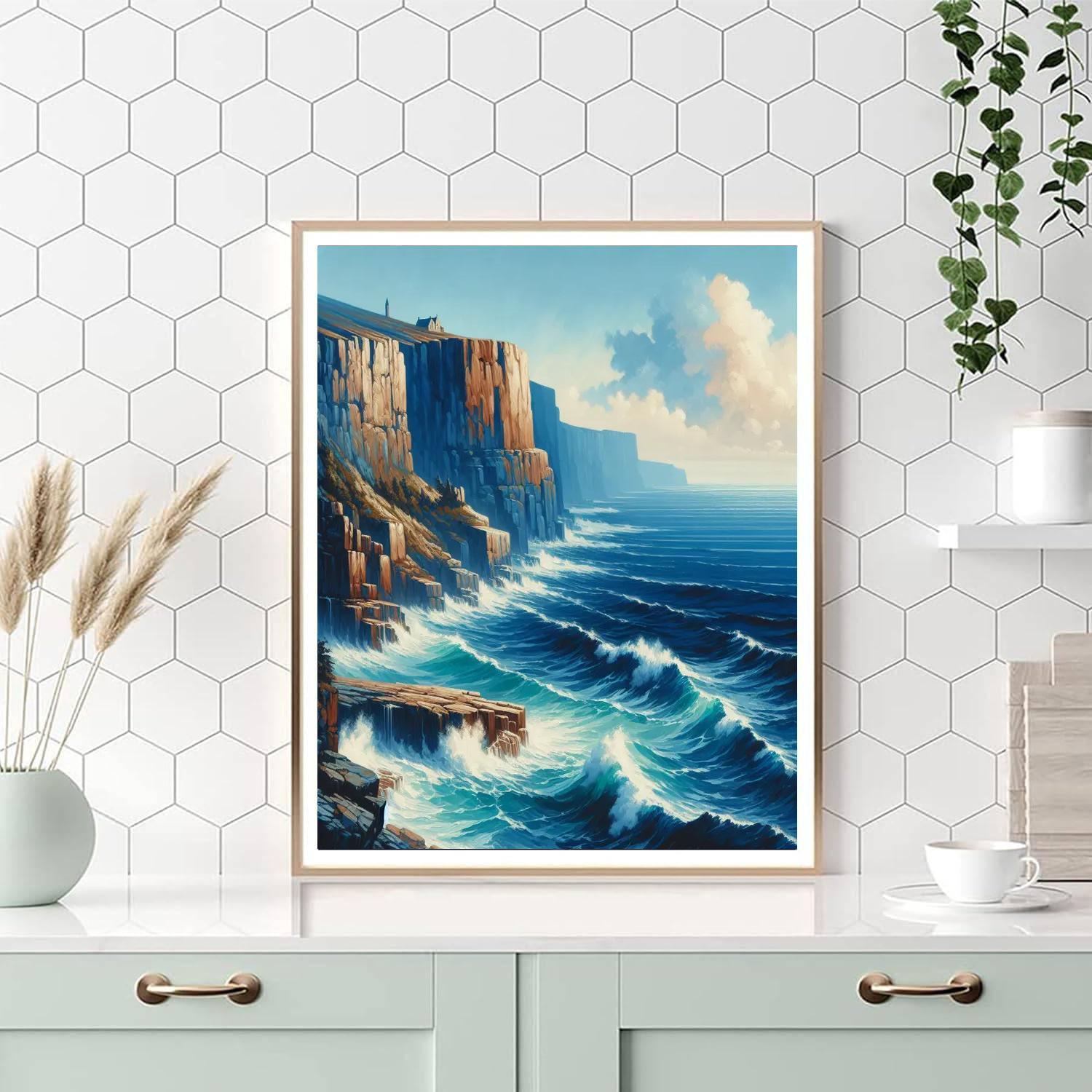 Seaside Cliff Adventure Numbered Painting Kits