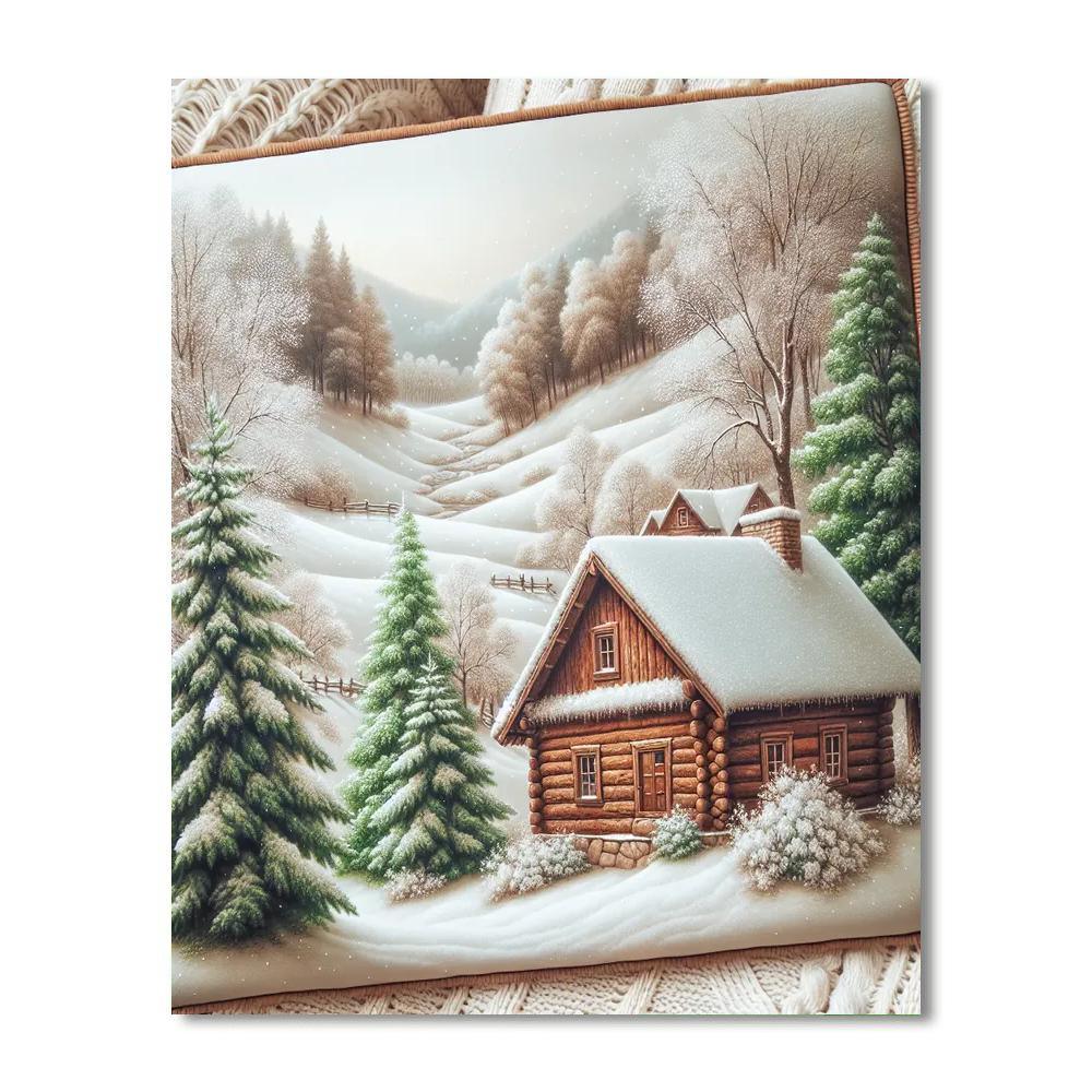 Rustic Winter Charm Numbered Painting Kits