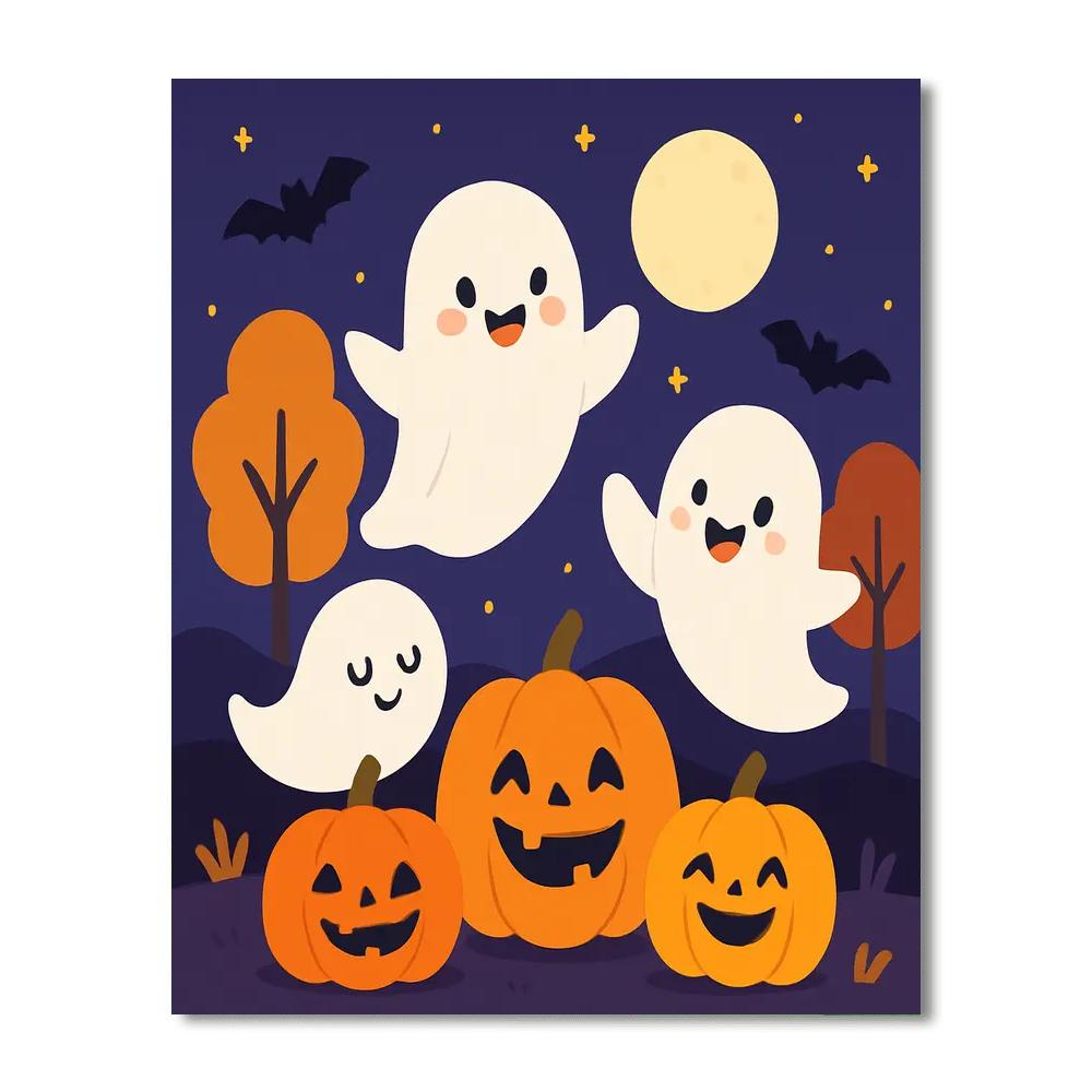 Colorful Spooky Night Painting By Numbers Kit