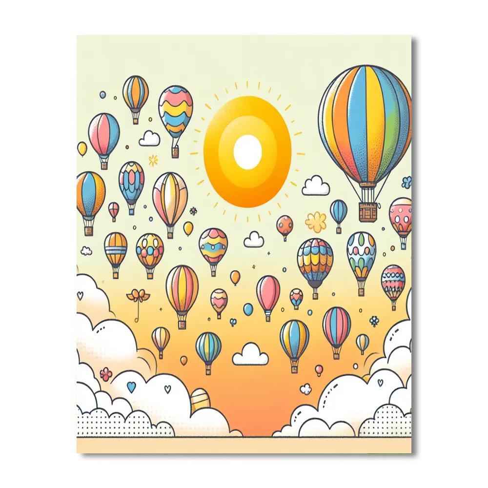 Dreamy Balloon Adventures Numbered Painting Kits