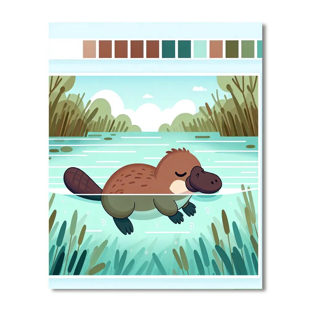Placid Platypus Paint By Numbers Art