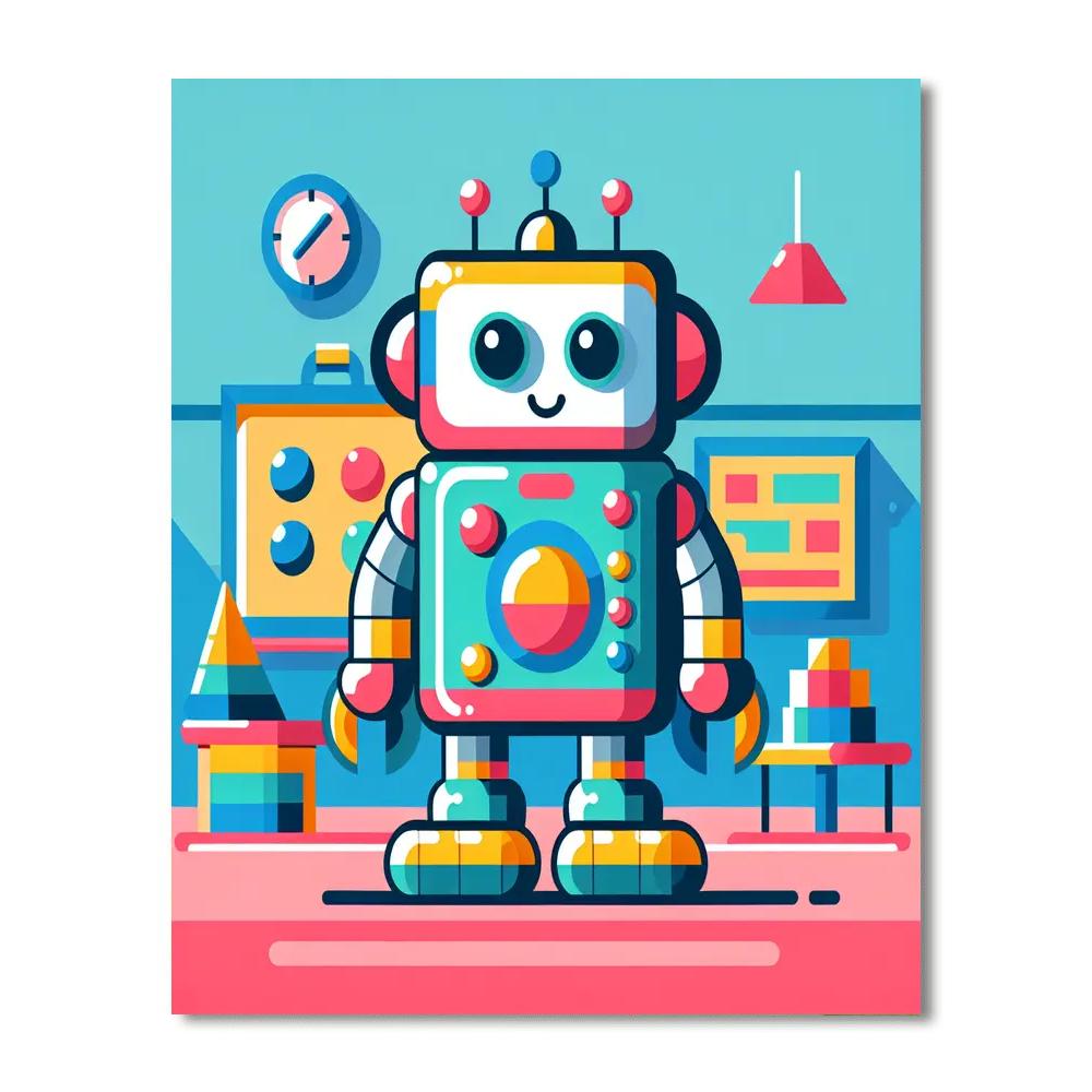 Robot Tech Time Painting Number Kit