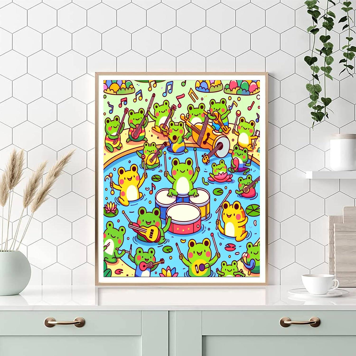 Hopping Frog Festival Paint By Numbers Art