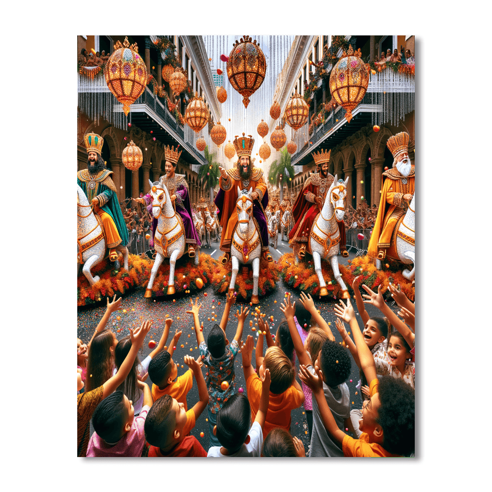 Day Of The Kings Parade - Puerto Rico Paint By Number