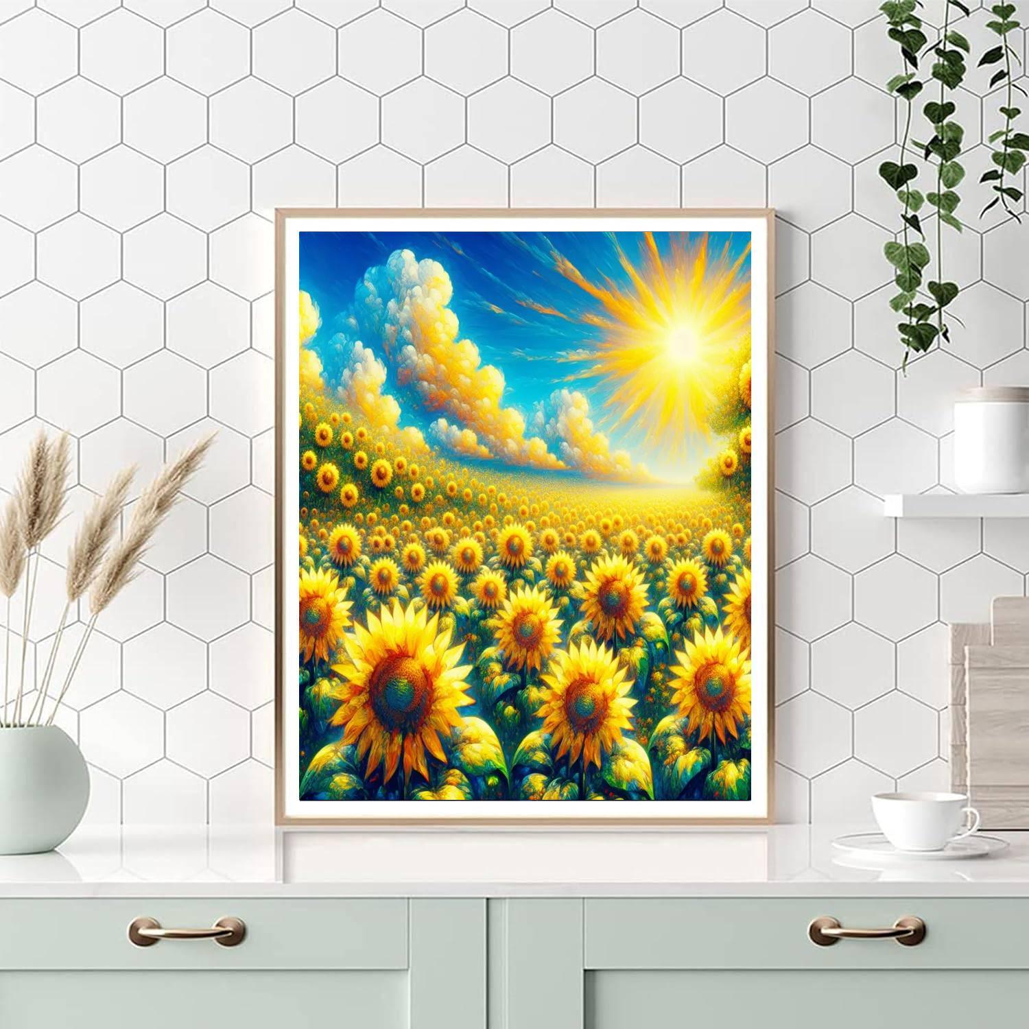 Sunflower's Golden Glow Paint By Numbers