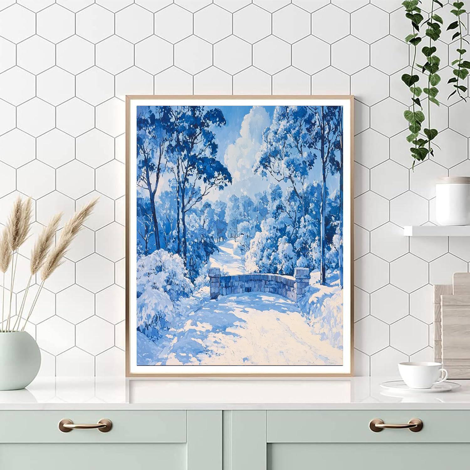 Paul Cézanne Inspired Tranquil Winter Scape  Painting By Numbers Kit