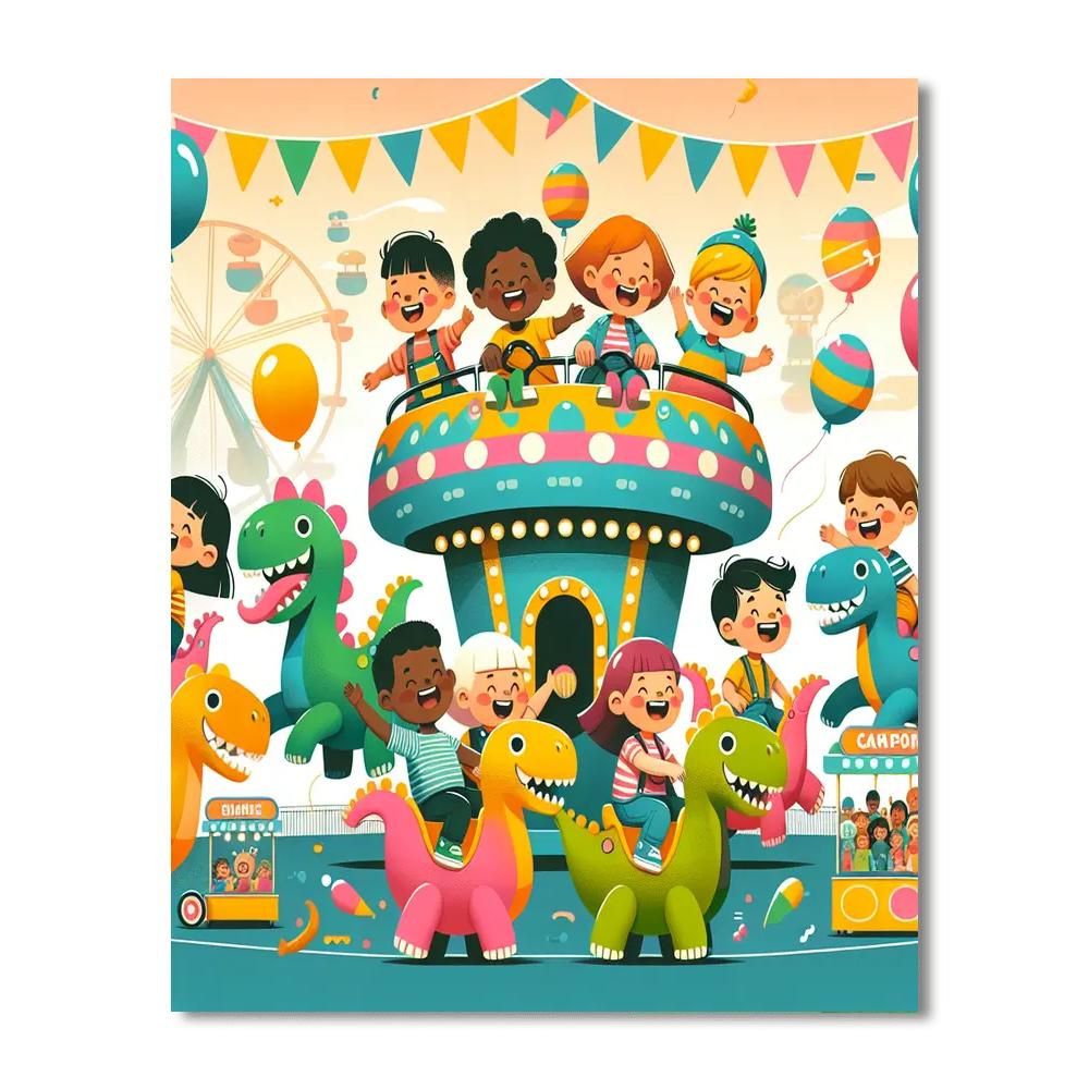 Dino Funland Adventure Paint By Number