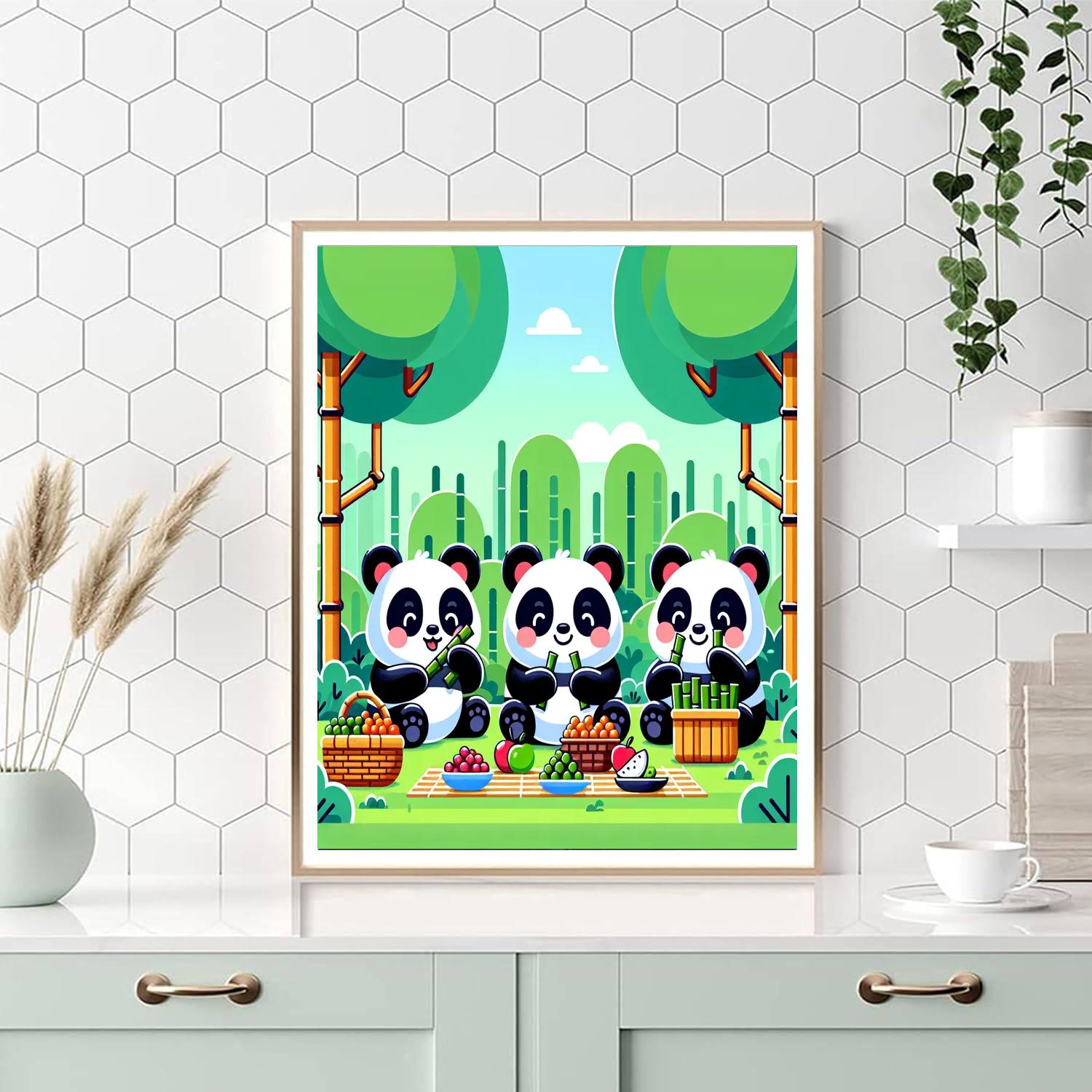 Panda Paradise Picnic Paint By Numbers