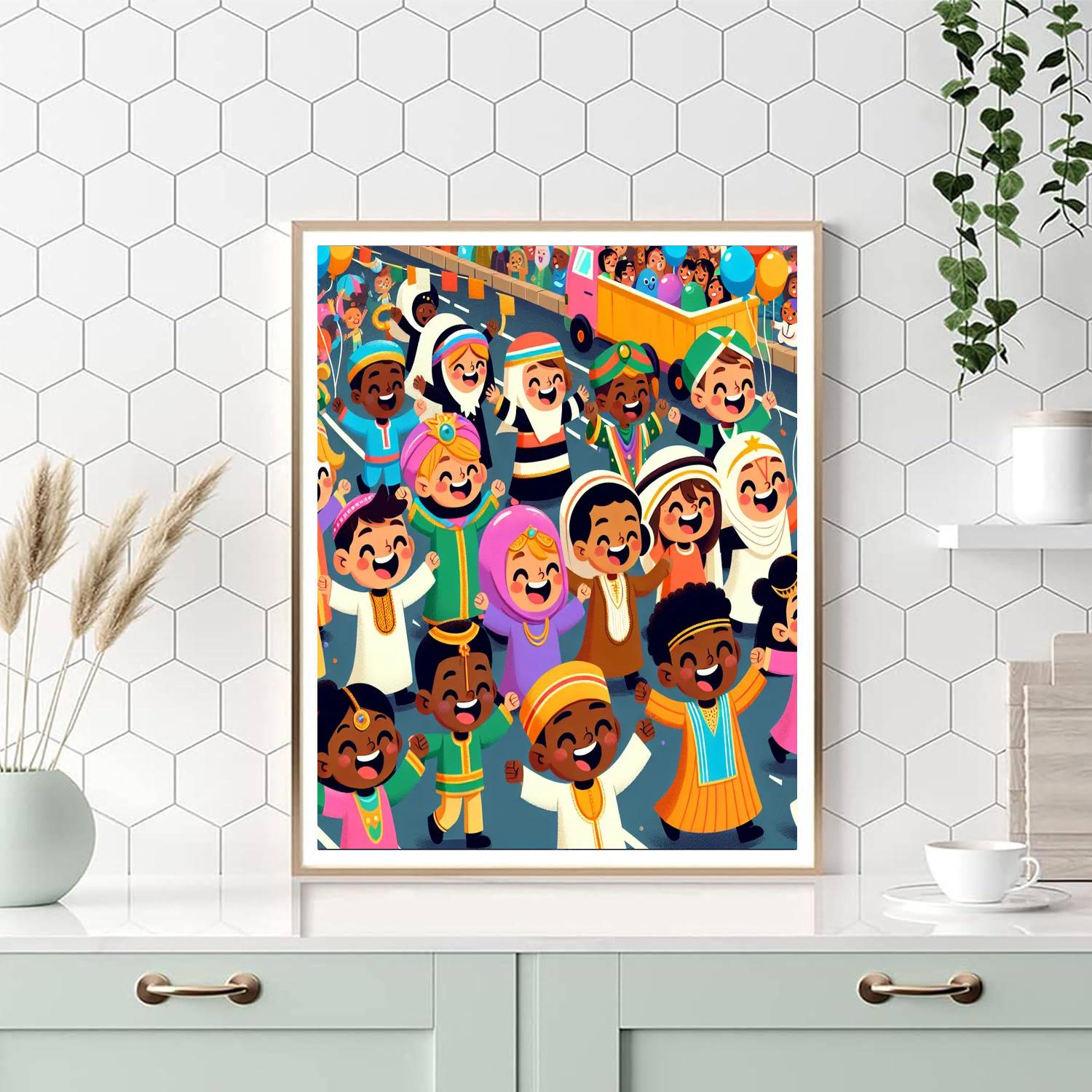 Grand Holiday Parade Paint By Numbers Art