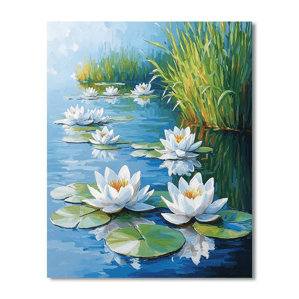 Claude Monet Inspired Monet's Water Lily Reflection  Painting By Numbers Kit