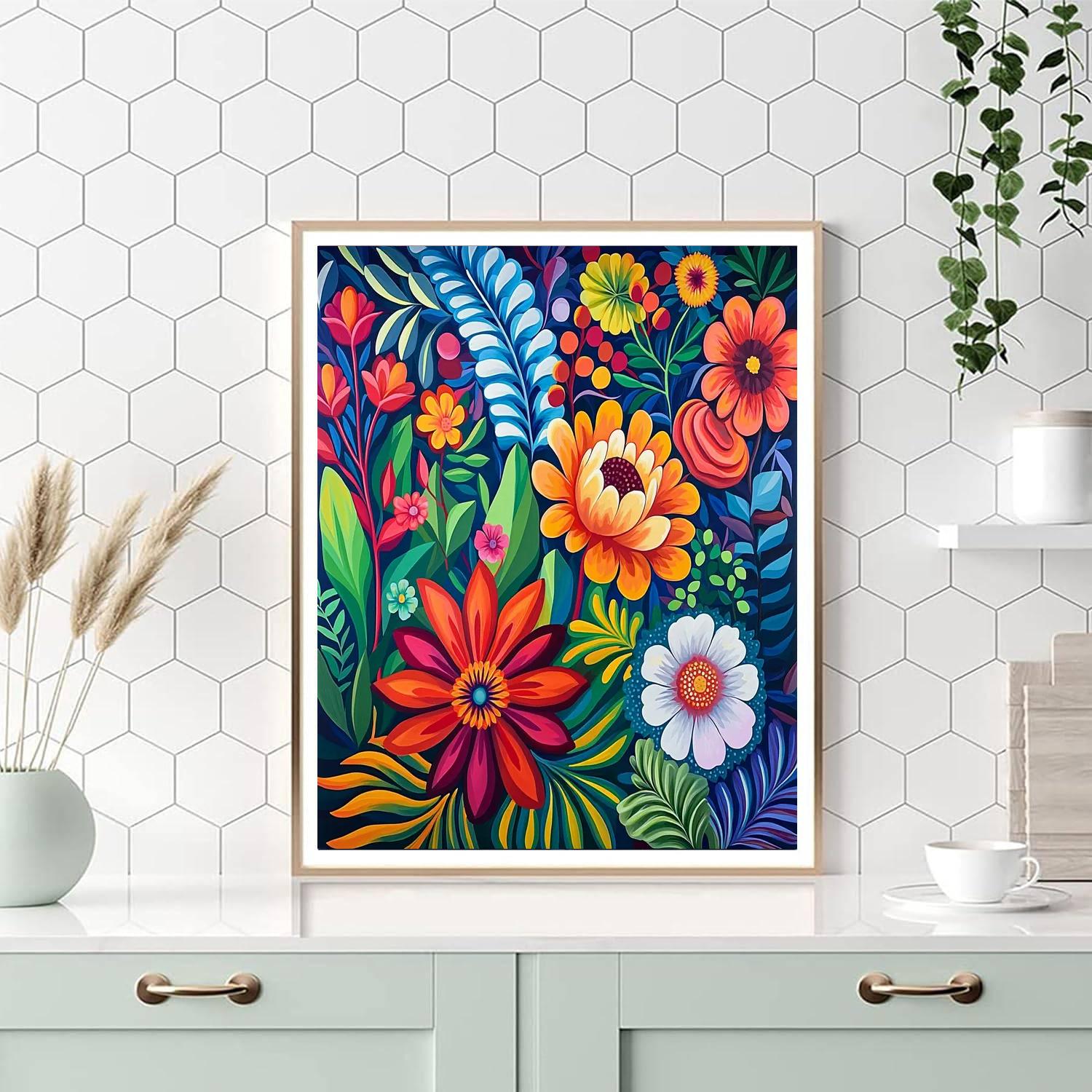 Frida Kahlo Inspired Frida's Flora  Painting By Numbers Kit