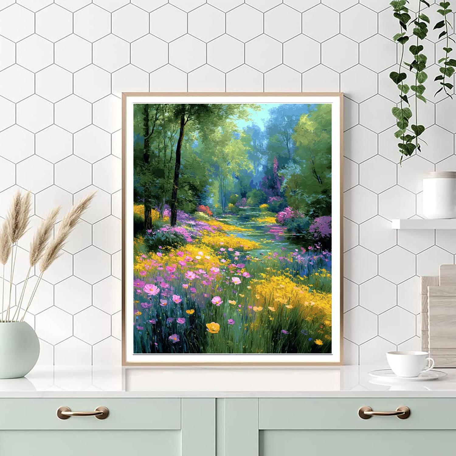 Claude Monet Inspired Flower Fields Of The Imagination  Paint By Number