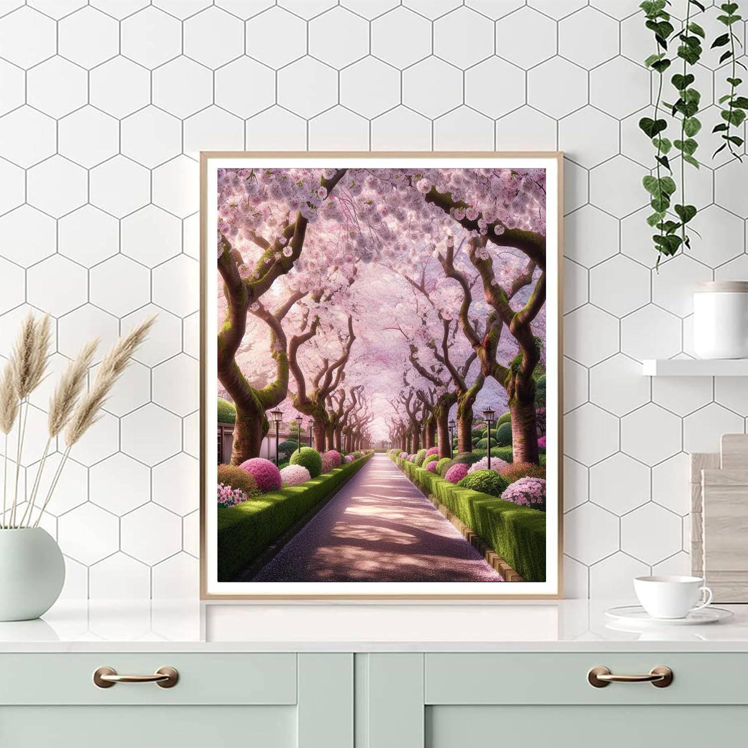 Sakura Blossom Pathway Numbered Painting Kits